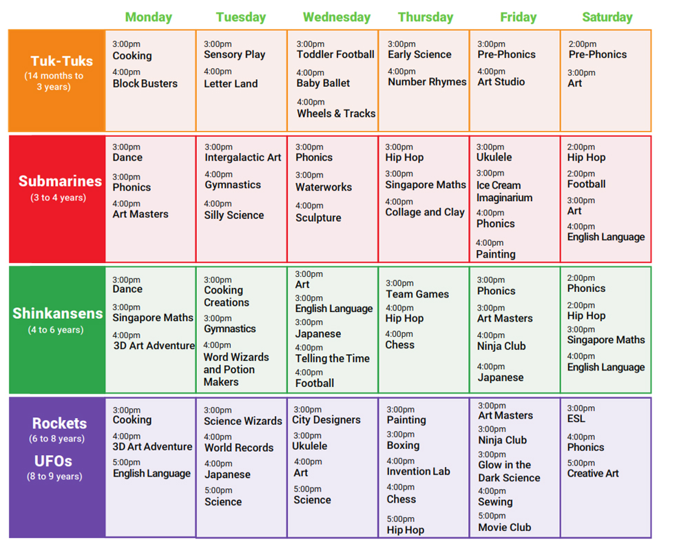 Schedule