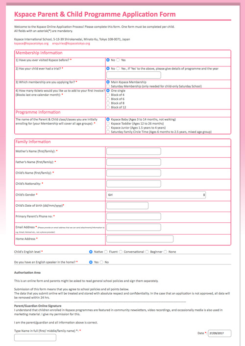 Kspace Addmissions