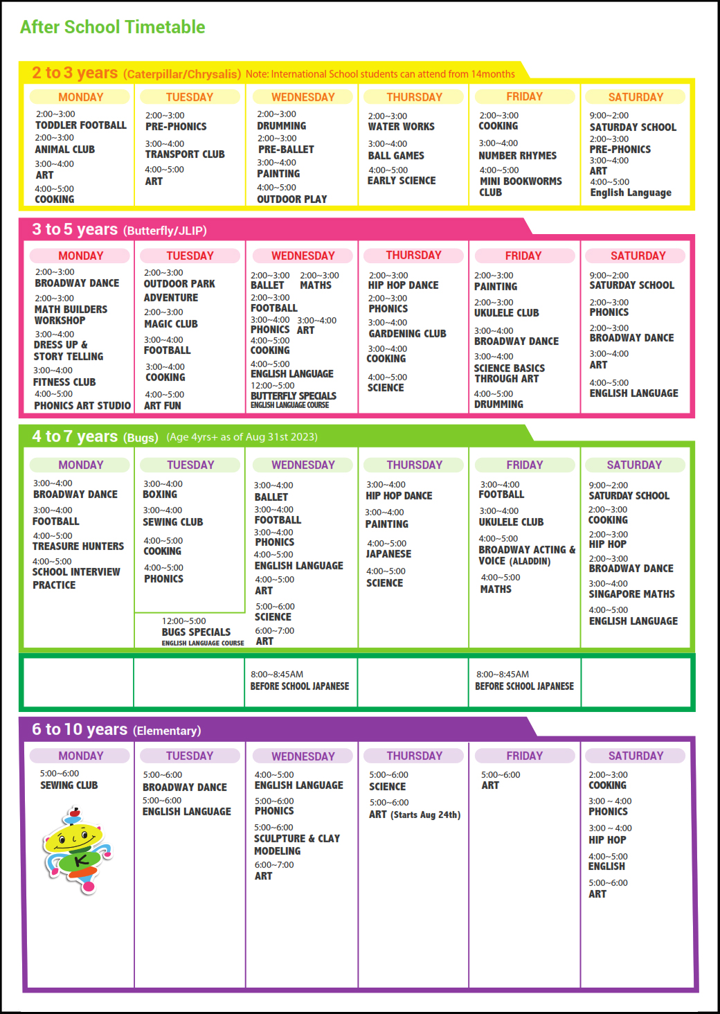 Schedule