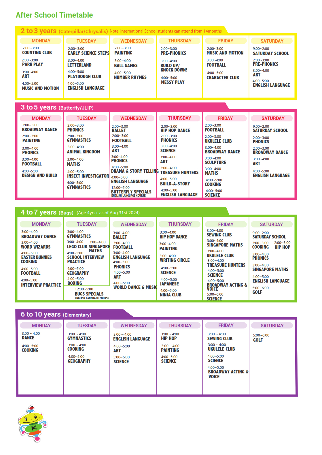 Schedule