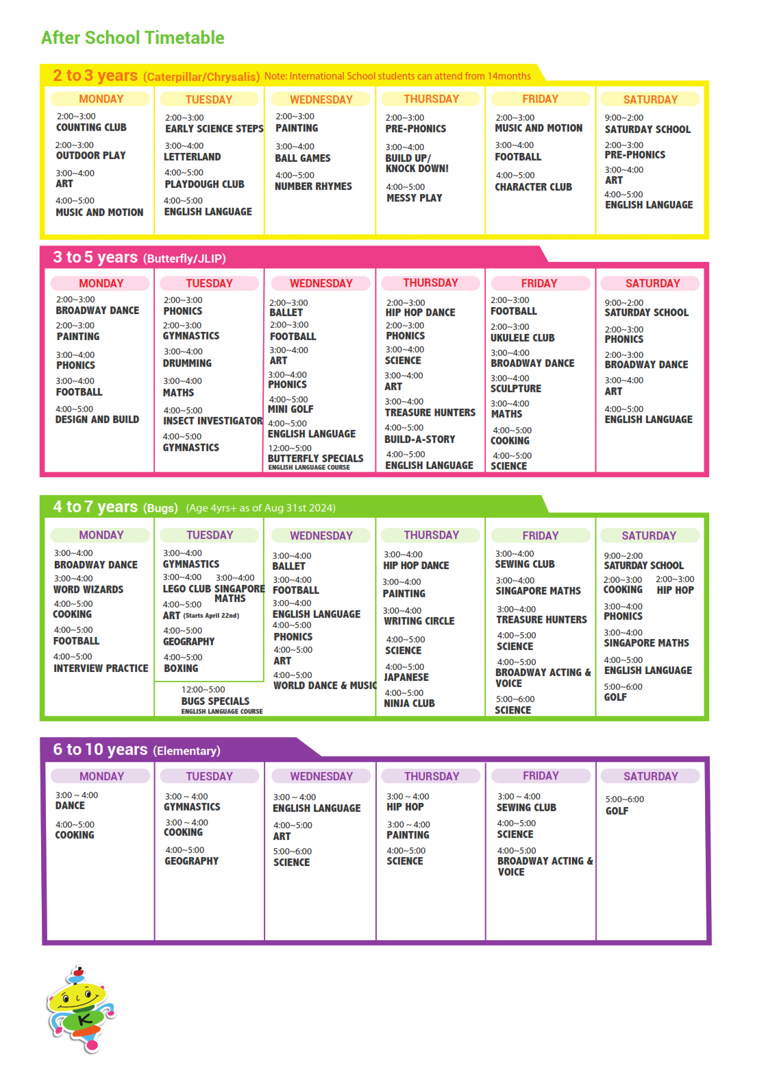 Schedule
