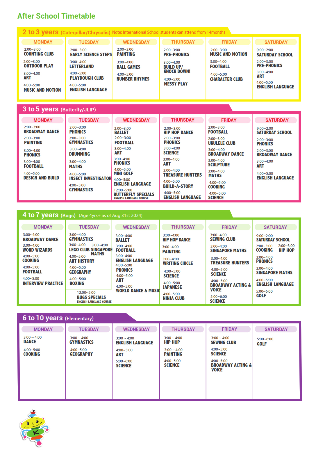 Schedule