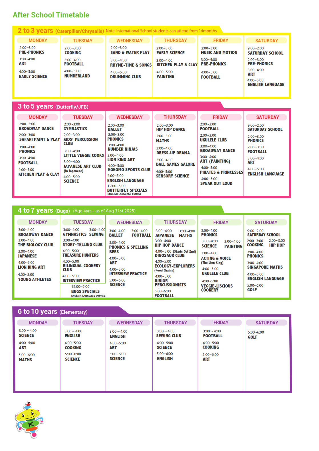 Schedule