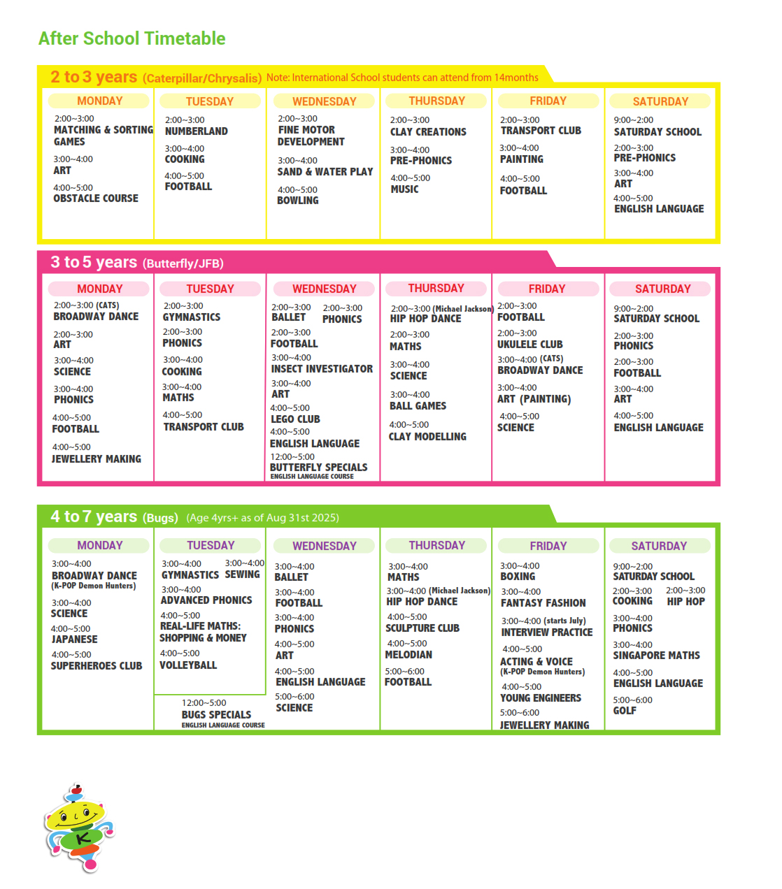 Schedule