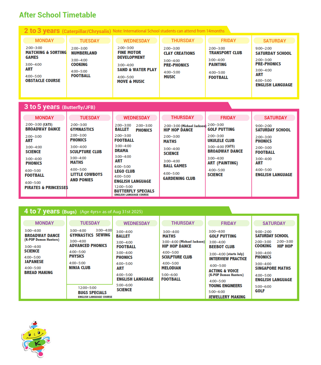 Schedule