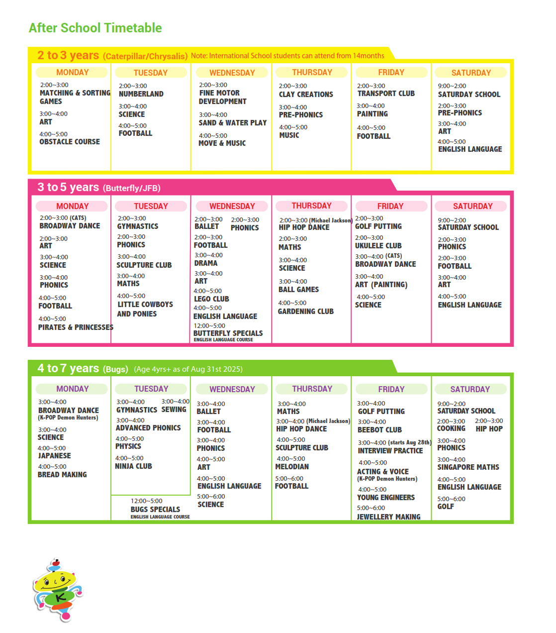 Schedule