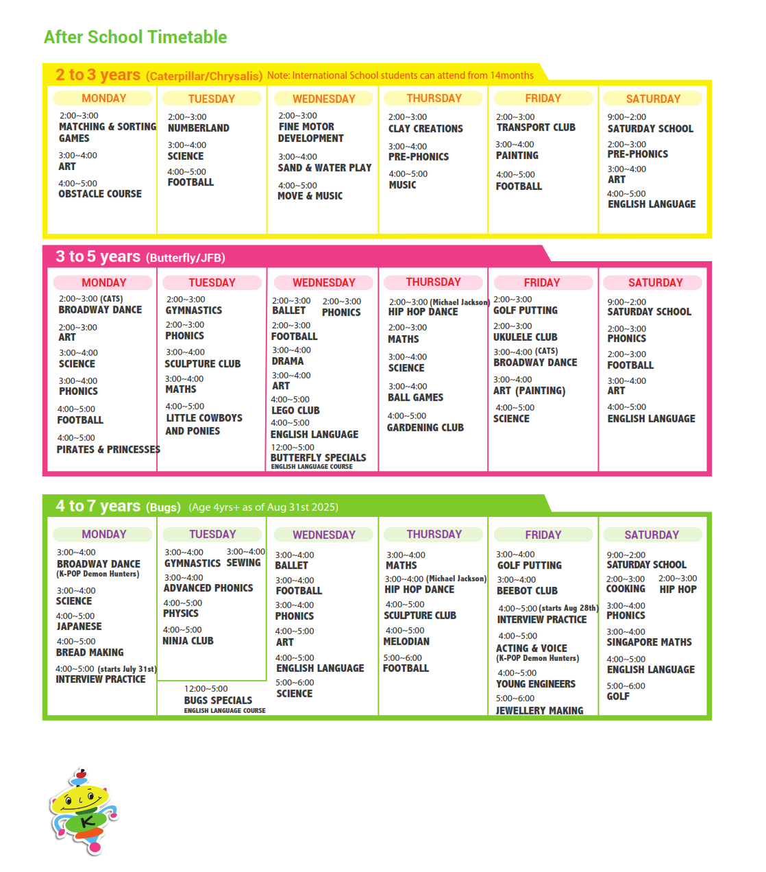 Schedule