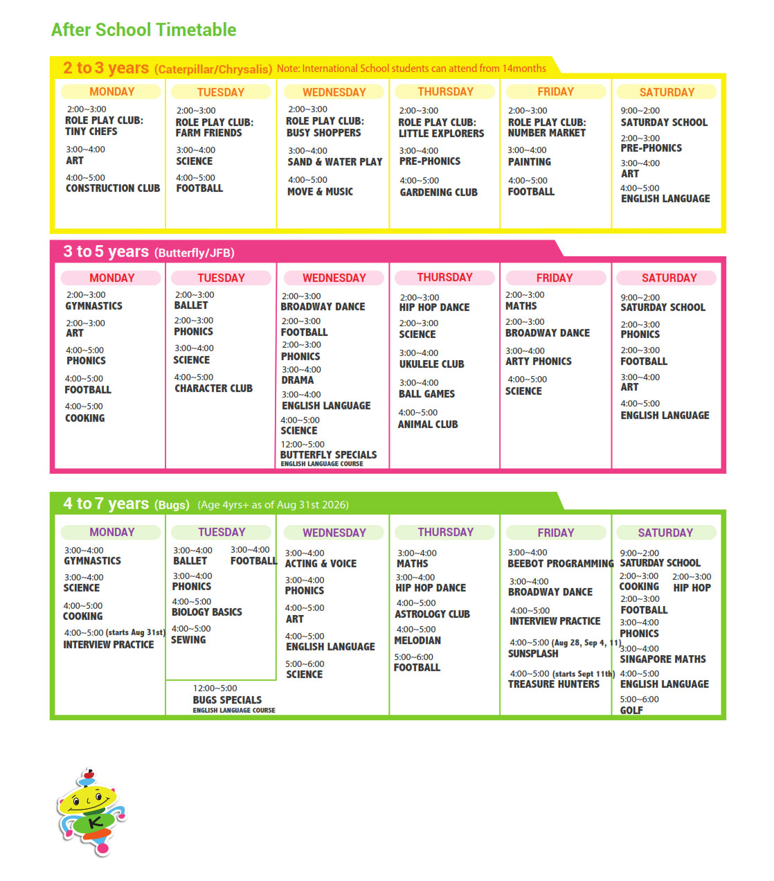 Schedule