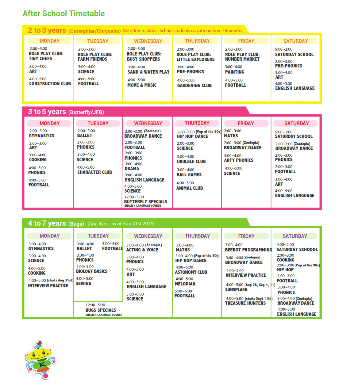 Schedule