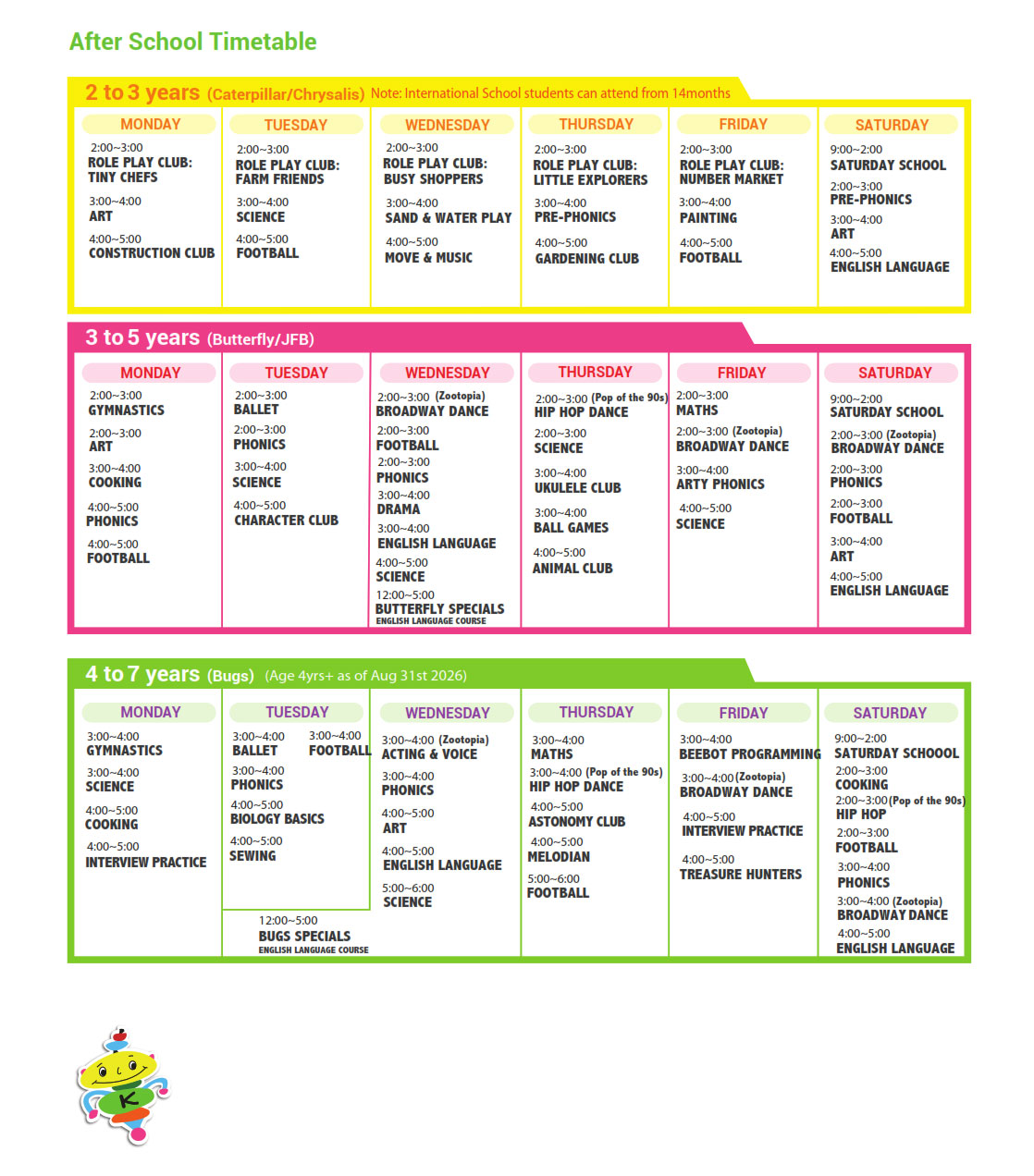 Schedule