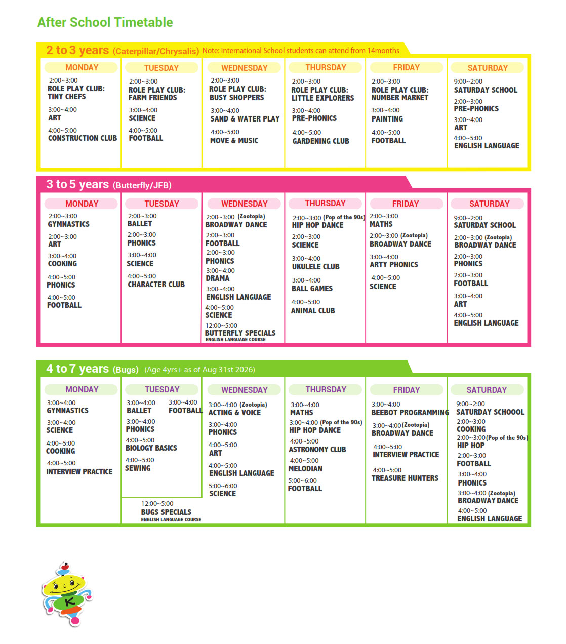 Schedule